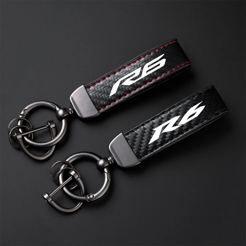 고급 탄소 섬유 오토바이 키체인 거치대 키링, 야마하 YZF R6 2016 2017 2018 2019 2020 YZFR6 YZF-R6 액세서리
