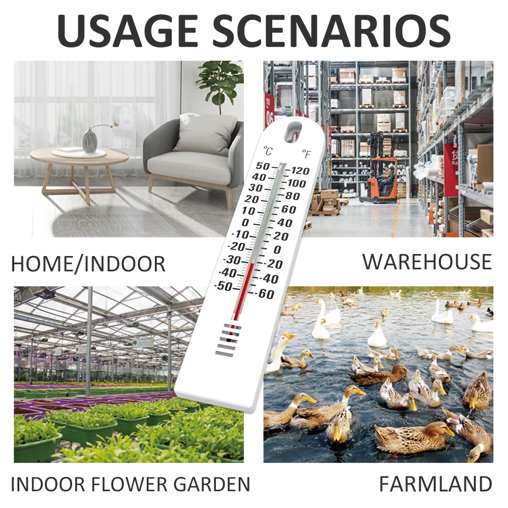 Wandthermometer Temperatuurlogger voor binnen en buiten Tuinhuis Garage Temperatuurregelaar voor in de tuin 5