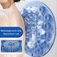 Wall Mounted Back Scrubber Mat with Suction Cups Body Scrubber Soft Exfoliate Back Scrubber Massage Pad Bath Brush Foot Scrubber 1