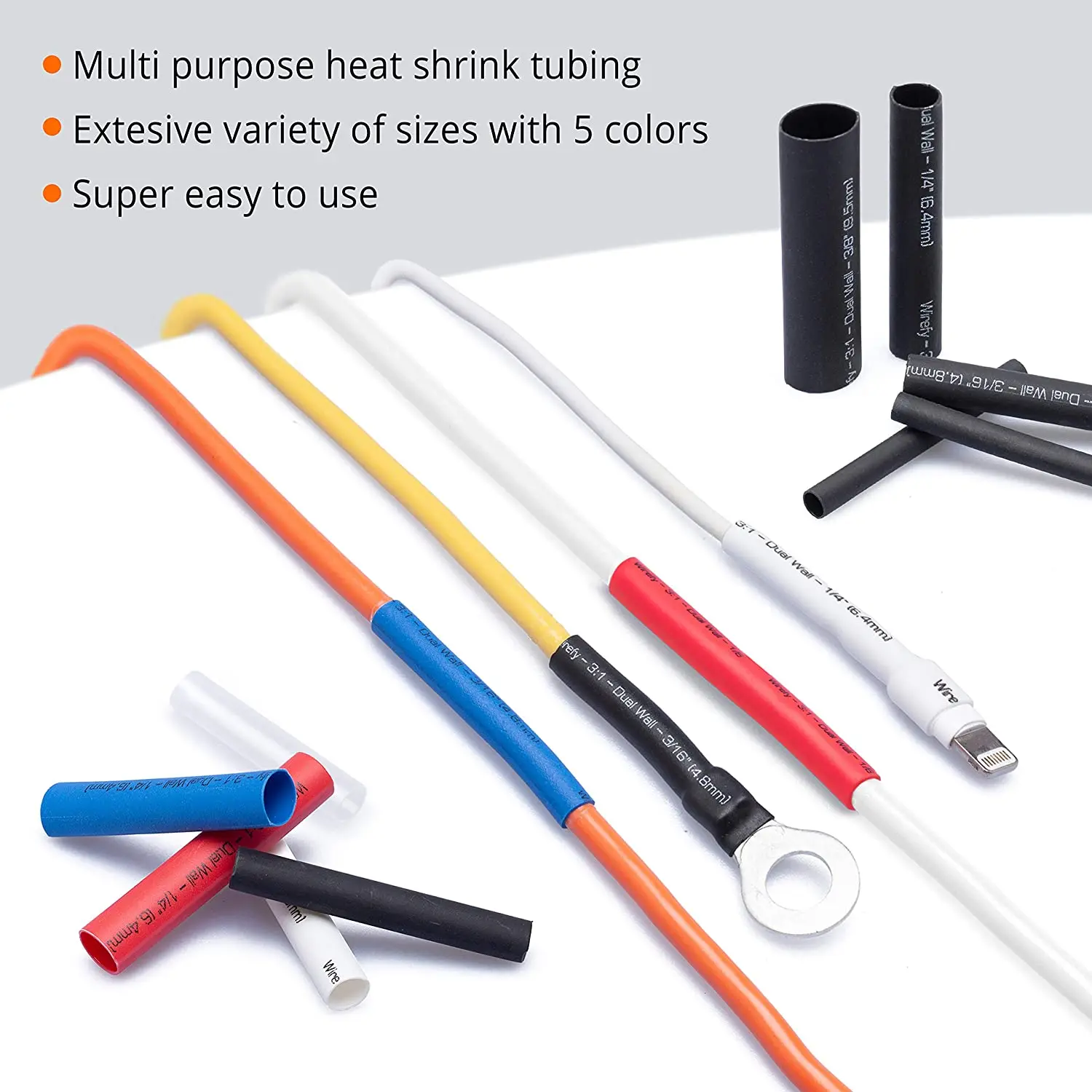 300W Hot Air Gun Electric Heat Blower Tool Kit for DIY Shrink Tubing Soldering Wrap Plastic Rubber Stamp with heat shrik tube 4