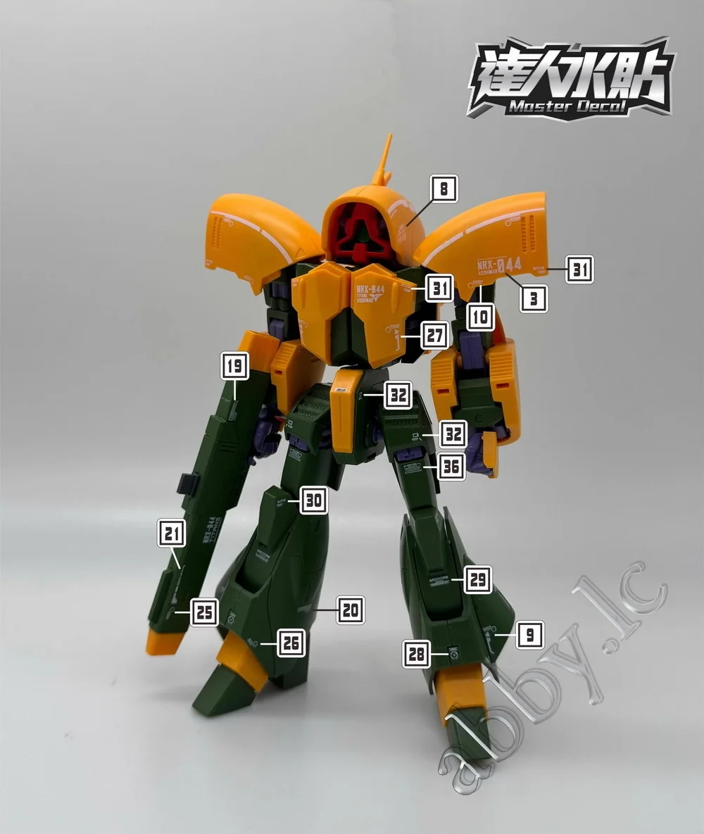 for HG 1/144 NRX-044 Asshimar 1x D.L Master Water Slide Pre
