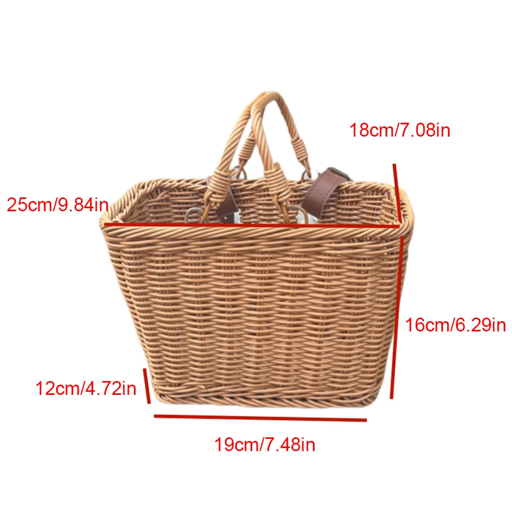 Waterproof Cute Square Bicycle Handlebar Basket with Handles