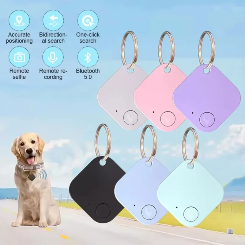 Anti Lost Tracker 1Pcs Mini Portable Smart Pets Locator Bluetooth 5.0 Anti-Lost Location Tracker Collar for Cats Dogs Positioning Tracker Locating