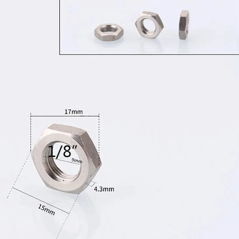 BSP Female Thread Hex Lock Nut Pipe Fitting 304 Stainless Steel 1/8" 1/4" 3/8" 1/2" 3/4" 1" pipe fitting water pipe fitting hose pipe fitting