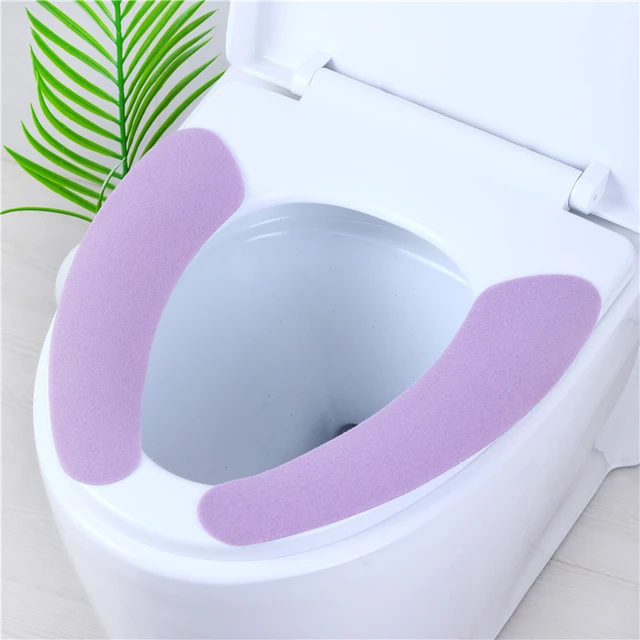 Housse de siège de toilette, 1 pièce, lavable, confortable, chaud et doux  pour l'hiver, accessoires de salle de bain, WC, fournitures de salle de  bain - AliExpress