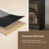 2PCS Sideboards with, Glass Door, Adjustable Shelf, Modern Accent Cabinet, Modern Accent Storage Cabinet, Arched Sideboards 3