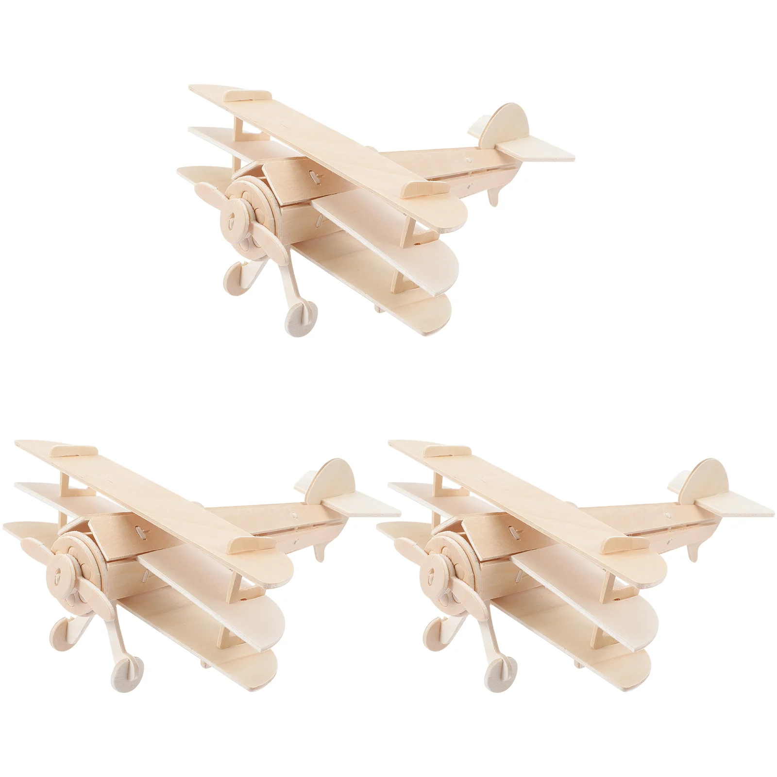 Wood Airplane DIY Paint and Assemble Wooden Airplane Blank Toys for Kids