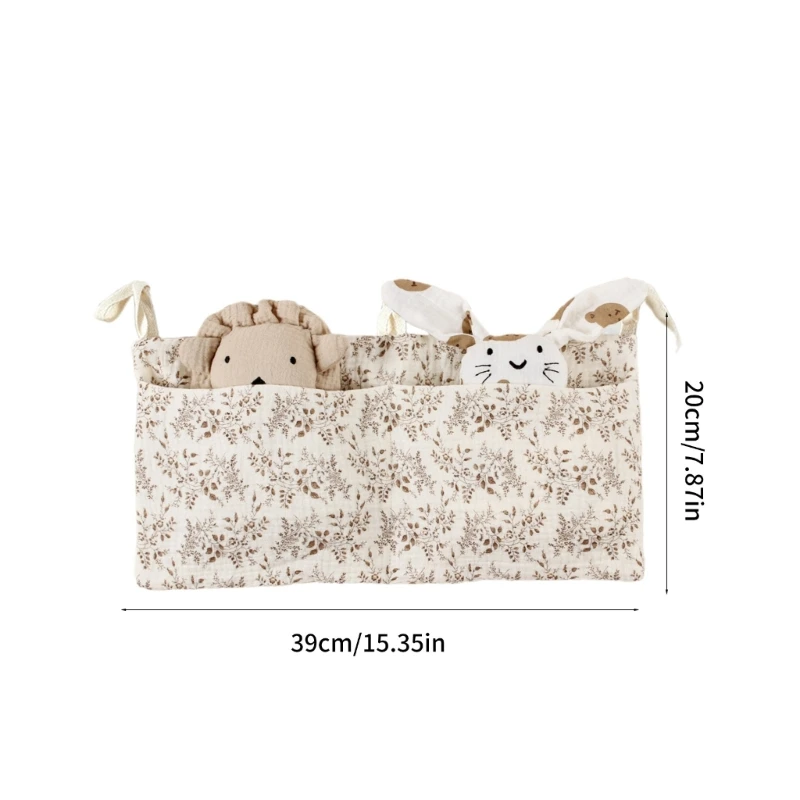 Baby Cribs Storage Bag Baby Bedside Hanging Storage Bag Cotton Storage Bag Crib Organizer Bag Crib Storage Bag