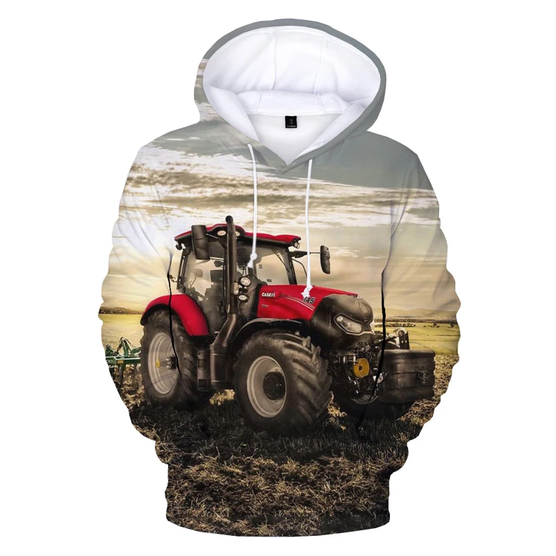 thumbnail image 1 of Sudadera con capucha con estampado 3D de tractor para hombre, sudaderas casuales divertidas, sudaderas, tops geniales, sudaderas de gran tamaño, novedad en sudaderas y sudaderas, 1 of 5