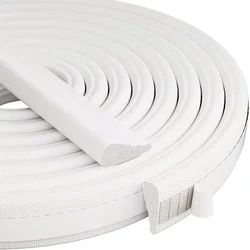 Premium Foam Weather Stripping Seal for Doors and Windows - Noise Blocking & Gap Filling Strip (WHITE)