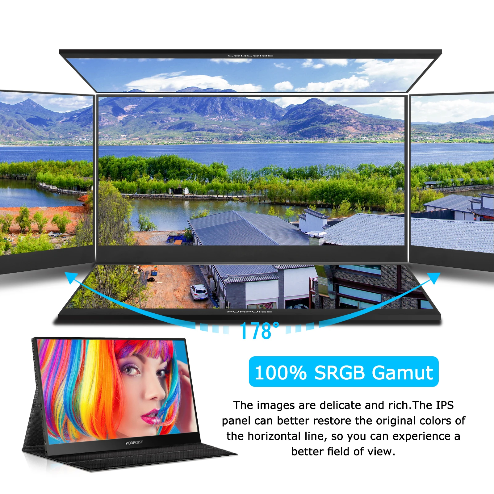 Bimawen 17.3 ġ ޴ , IPS 100%, sRGB, 1080P, HDR, FHD, ũ,  HDMI, USB CŸ , PS4, ġ, PC, Mac  