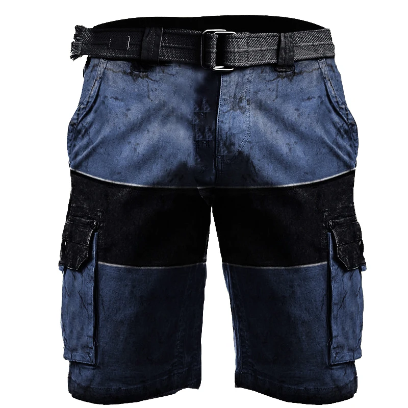 3D Summer Shorts Men's Cargo Pants Loose Casual Outdoor Sports Nickel Pants Side Pocket Cotton Comfortable Plus Size Casual Shor
