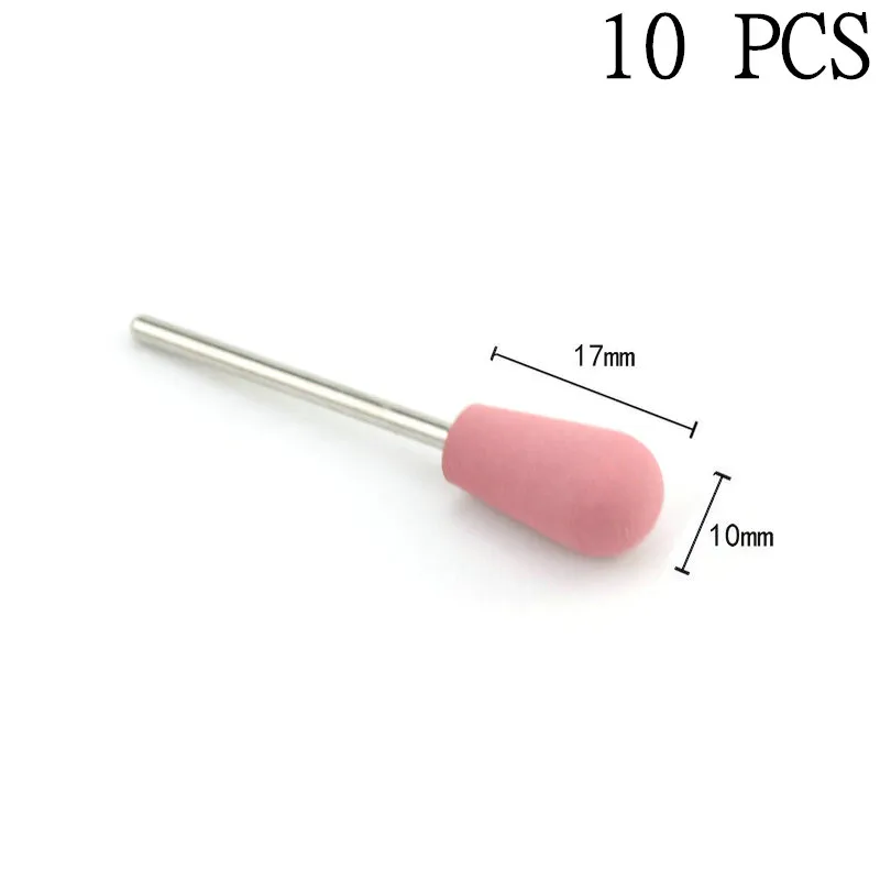 6-Piece Rubber Silicone Nail Drill Bit Set for Manicure and Polishing