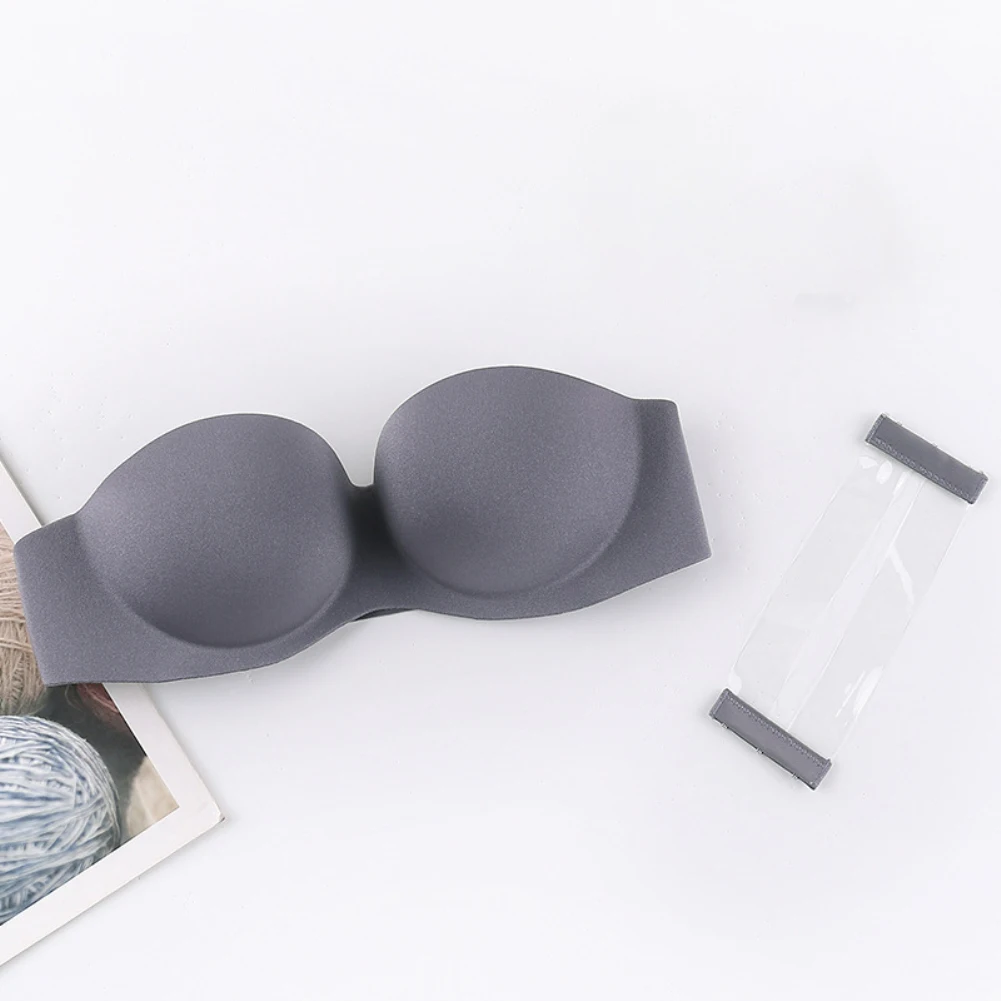 Sexy Non-slip Strapless Bra Women Push Up Bra Underwear Soild