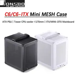 JONSBO C6 ITX/MATX Home/Office Mini Desktop PC Case Type-C interface Support CPU cooler ≤75mm 202mm(W)*266mm(D)*295.2mm(H)
