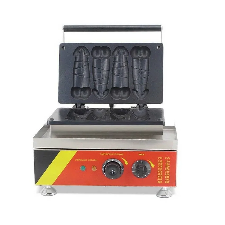 4 Pezzi Pene Bubble Waffle Stick Machine Electric 110V 220V Penis Waffle Maker