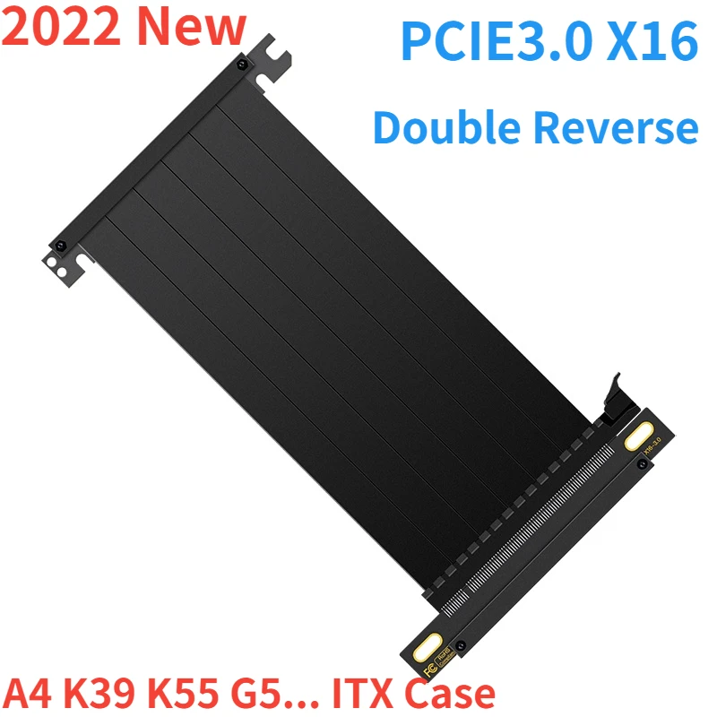 Cabo Extensor de Gpu Flexível Branco Reverso Duplo Alta Velocidade Caixa Mini Pci Express 3.0x16 Riser 16x 128 Gbps Itx a4 185 mm Pcie 16x - Imagem 4