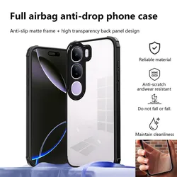 Enhanced Shockproof Hard Acrylic Back Cover with Antidrop Protection for Vivo Y31 5G 2025 (Hdfsykl  black)