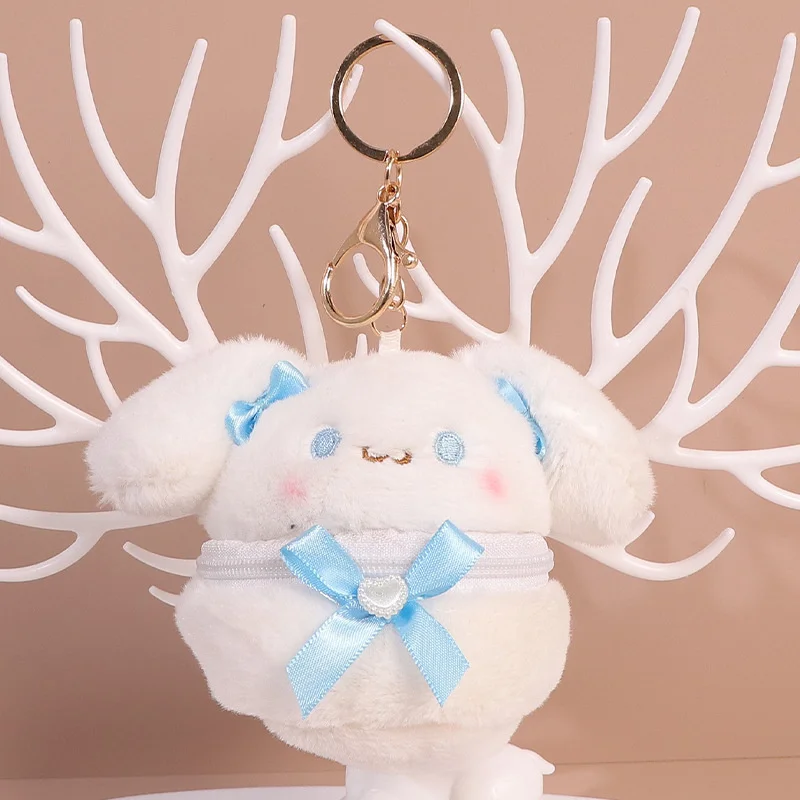Sanrio Kuromi Cinnamoroll Wallet Hello Kitty My Melody Coin Purse Kawaii Pompom Purin Plush Bag Women Cute Girls Purse Children For Plush Coin Purse Fashion Handbag