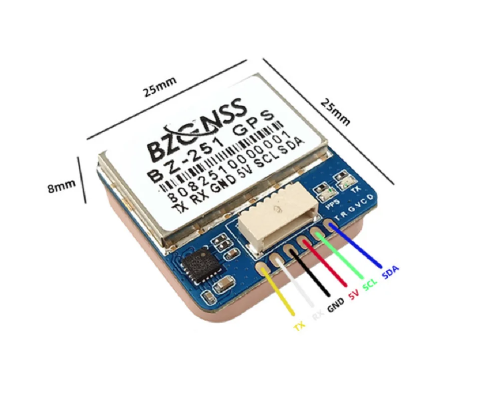 BZGNSS BZ121 BZ181 BZ251 Módulo de posicionamiento GPS de protocolo dual Adecuado FPV sin control de rescate Drones de cruce de ala fija