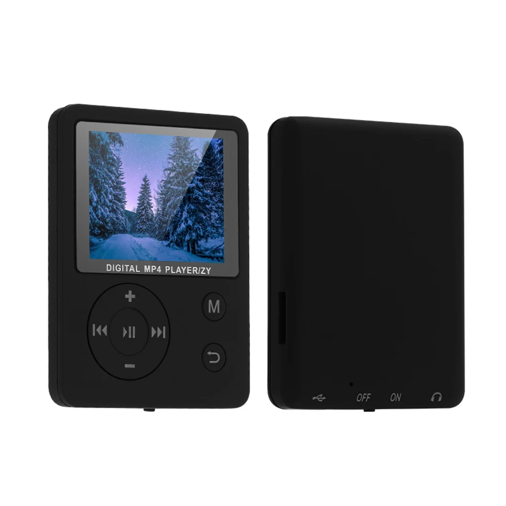 Mini MP3 Player 3.5mm Earphone Port MP4 Player FM Radio Audio Recording Music Playing Device 1.8" TFT Screen