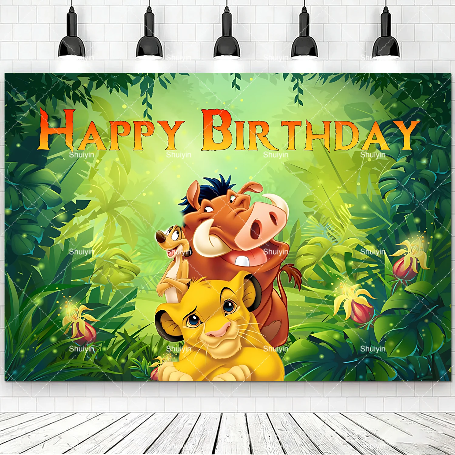 Lion King Cartoon Party Decoration Banner for Children's Birthday & Baby Baptism