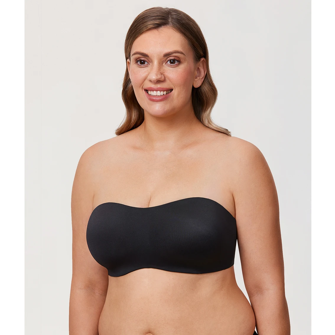 Smooth Bandeau Bra Seamless Comfort Underwire Silicone-Free Plus