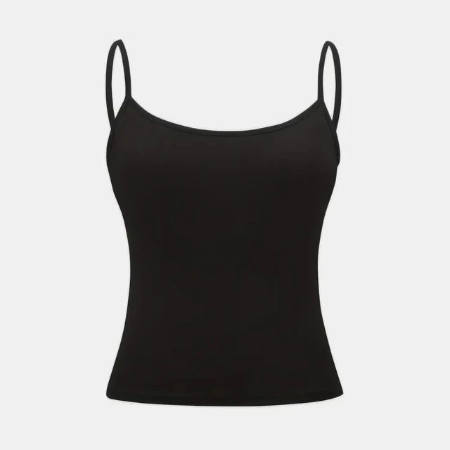 Women Tank Top Strap Slim Top for Summer Fashion Versatile Casual Breathable Micro Elastic Fabric Sleeveless Strap Top