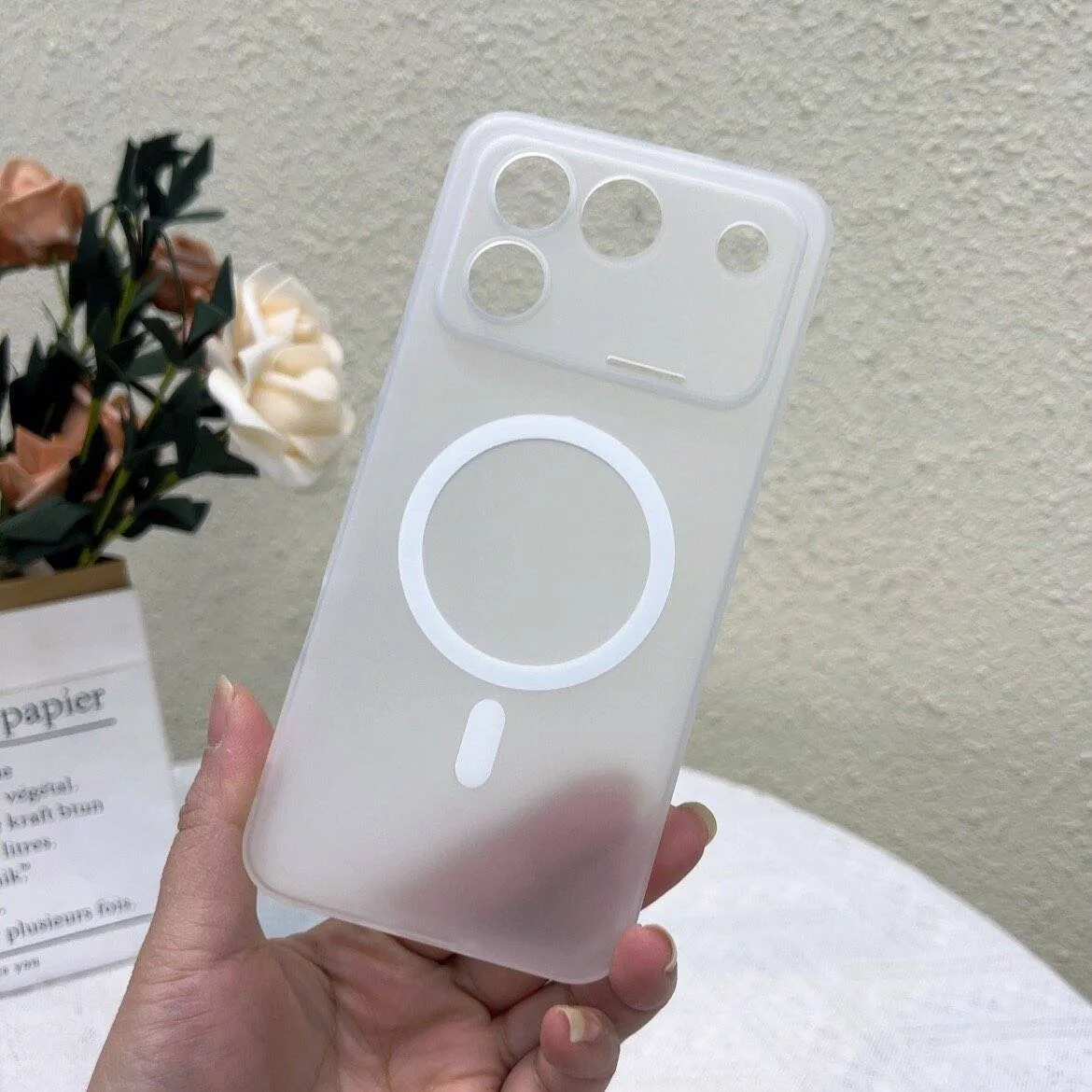 Magnetic Wireless Charging Soft TPU Camera Protection Back Cover