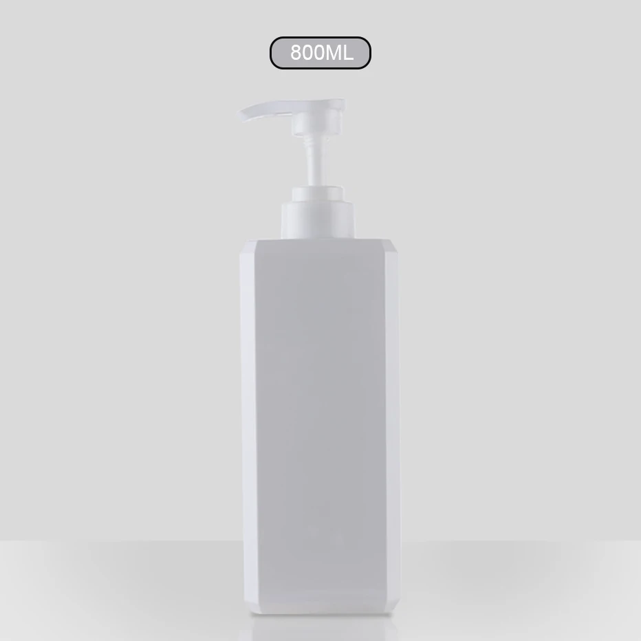 1000ml Square Refillable Pump Bottle for Shampoo, Conditioner, and Body Wash