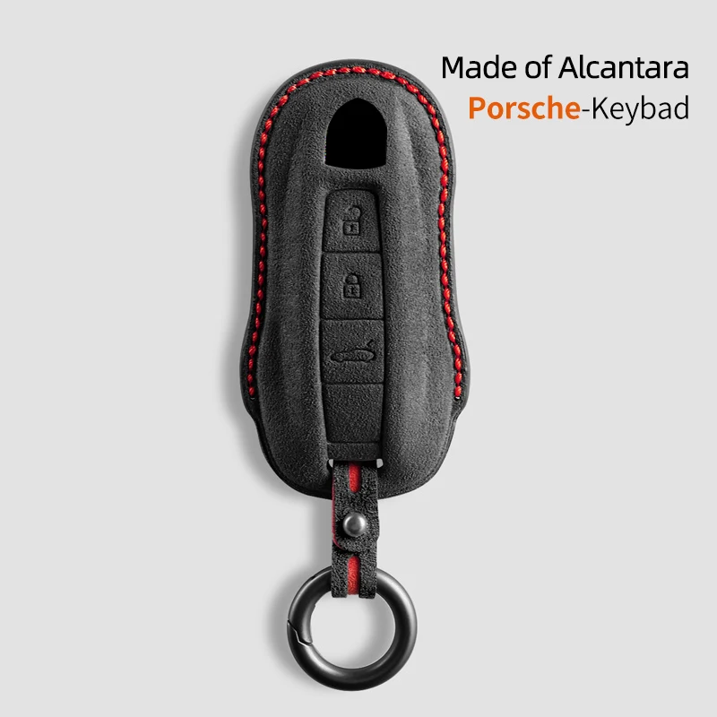 Fashion New Car key protection shell suede for For Porsche Cayenne Macan 911 Boxster Cayman Panamera 718 auto accessories — view 4