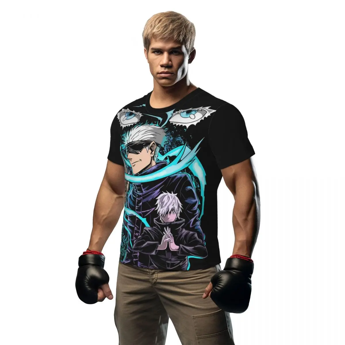 

Running T-Shirt For Mens Jujutsu Kaisen Gojo Satoru T Shirts Popular Funny Anime Beach Tees Y2K Casual Graphic Tops Gift Idea