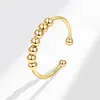 New 925 Sterling Silver Stress Relief Fidget Spinner Rings Rotate Beads Anxiety Adjustable Rings for Women Men Fine Jewelry 2