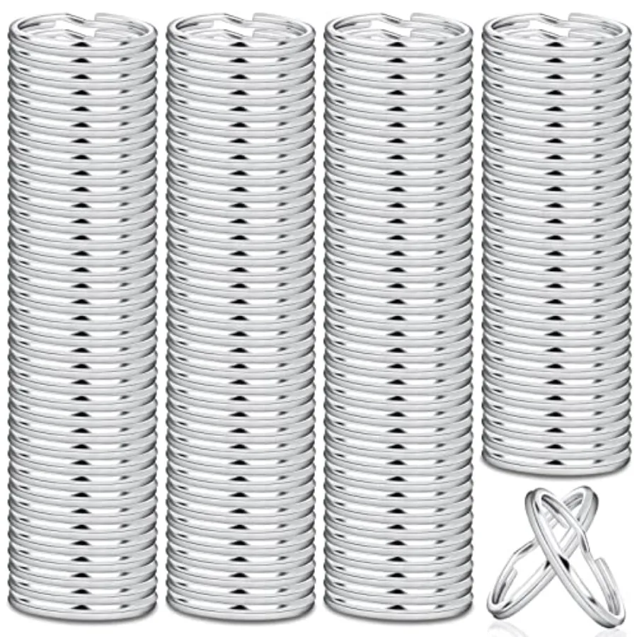100 Pack Bulk Split Key Rings for Keychains