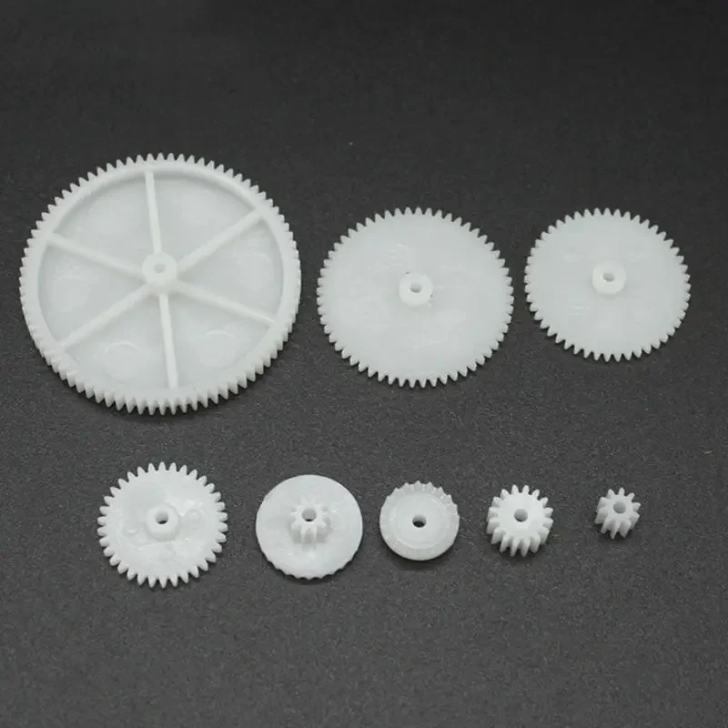 200PCS Mixed Plastic Gear Bag Motor Motor Transmission Gear 0.5 Mold DIY Handmade Toy Accessories engranajes de pl&aacute;stico