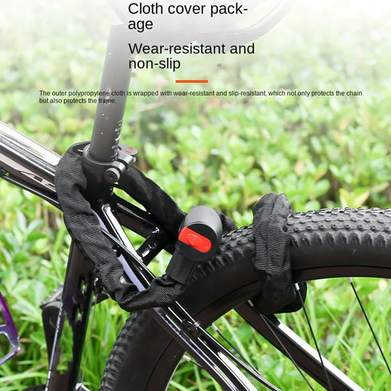FUFU Mountain Bike Bicycle Lock Anti-Theft Key Lock Mountain Bike Electric Chain