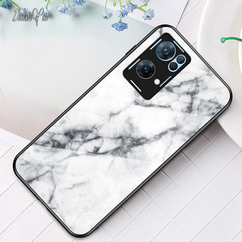 Reno Ace 2 4Z 5Z 6Z 7Z Kansi DECLAREYAO Karkaistu lasi Kova Coque For OPPO Reno 3 4 5 5K 6 7 8 Pro Plus -kotelo Silikoni So_voghion.com