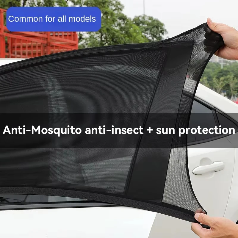 Car Rear Window Sunshade UV Protect Mesh Curtain
