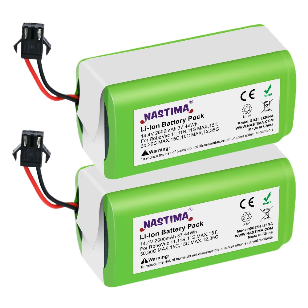 Li-ion Bateria de Substituição Compatível com Conga Excellence 990 950 1090 1790 1990 Ecovacs Deebot N79 N79s Dn622 Eufy Robovac 11 11s 30 35c e Ikohs Netbot S14 S15 Peças 14.4v 2600mah