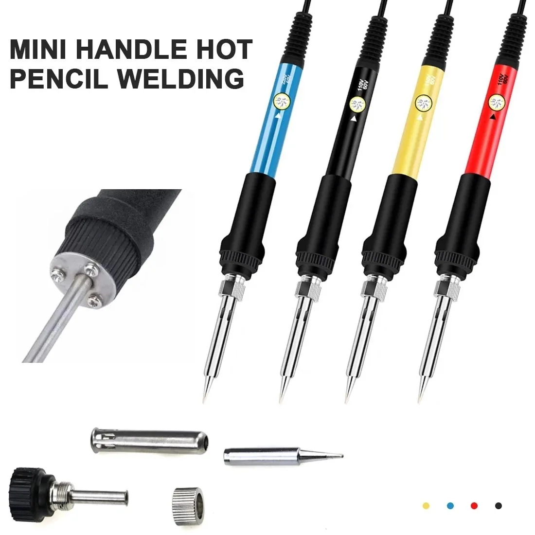 60W Electric Soldering Iron Adjustable Temperature Mini Handle Heat