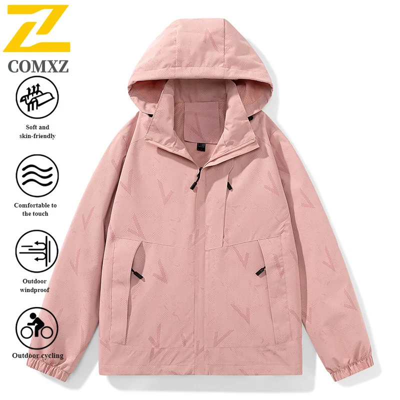 COMXZ  All-Season  Windbreaker  Couple's  Waterproof  Windproof  Mountain Jacket for Camping Fishing Hiking Winter Spring Autumn