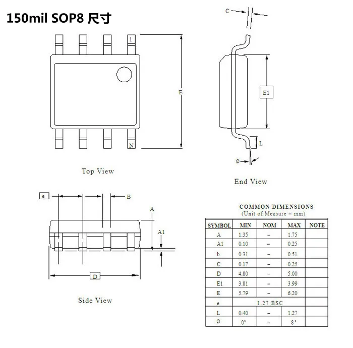 soic8, tomada para teste ic, soquete adaptador,