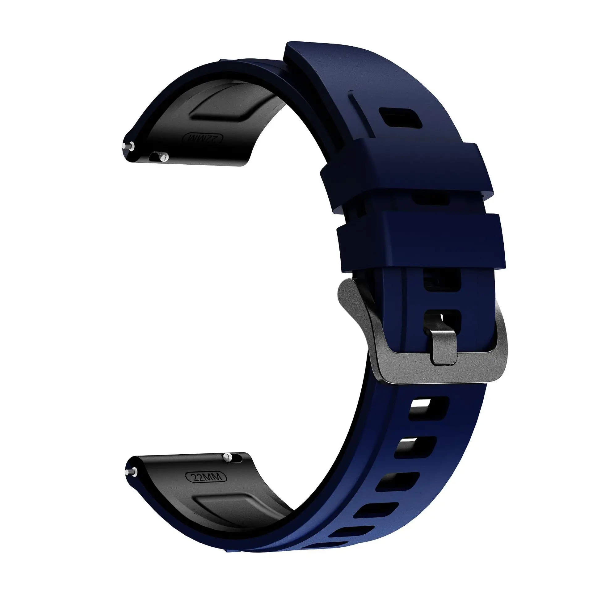 Durable 22mm Sport Silicone Watch Strap - Soft and Comfortable Fitness Band