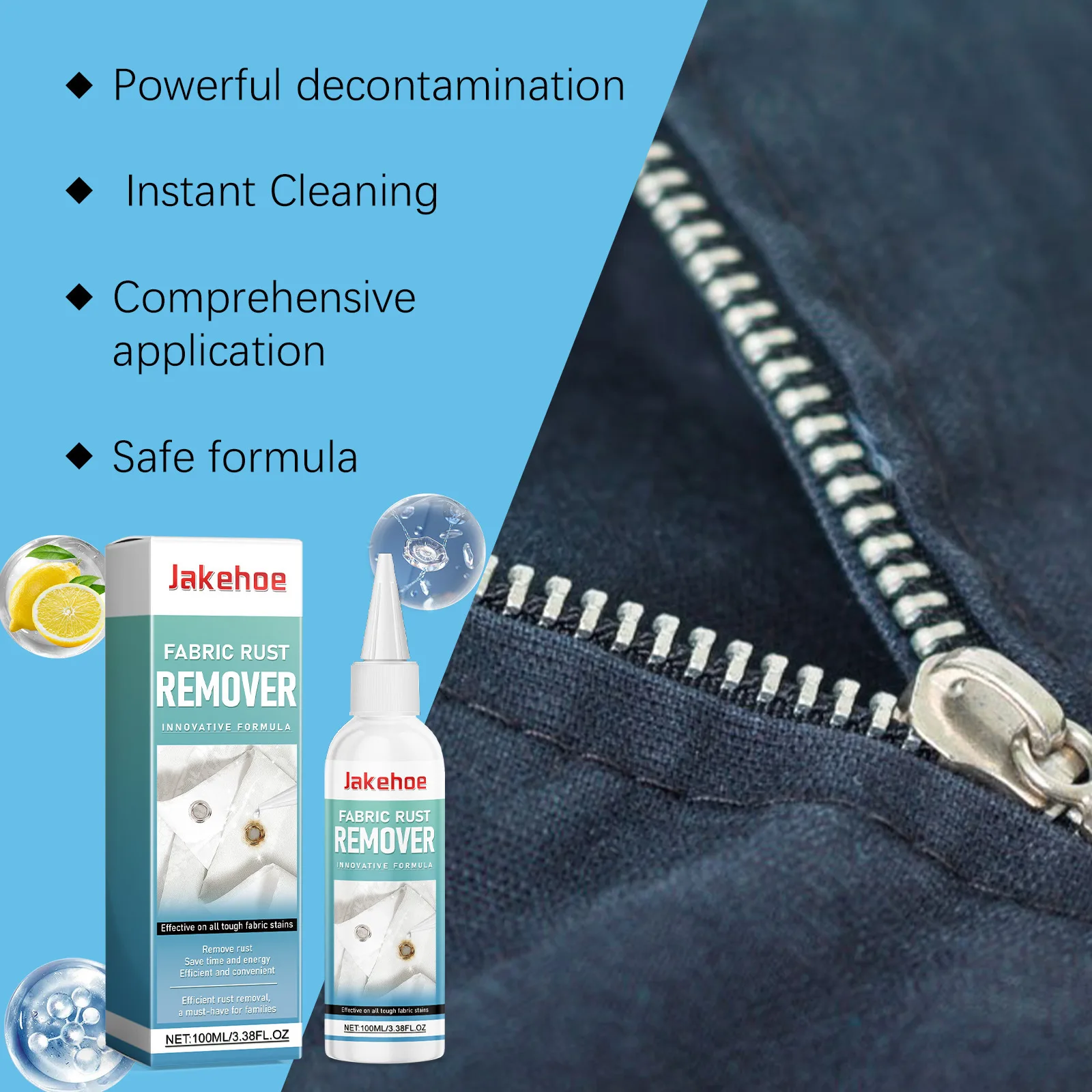 Fabric Rust Remover Waterless Clothing Clean Dust Stubborn Effective Decontamination Laundry Detergent Clothes Oil Stain Remover