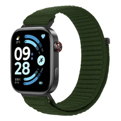 Adjustable Nylon Loop Sport Band - Premium Replacement Strap in Various Colors - Redmi Watch 4 5 6 (Army Green)