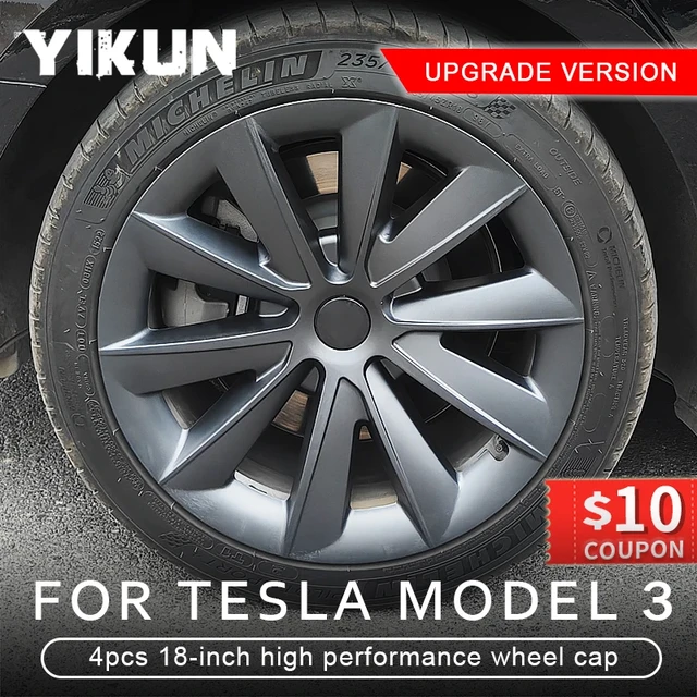 4PCS Tesla Model 3 18 Inch Wheel Caps 2018-2023 Hubcap Performance