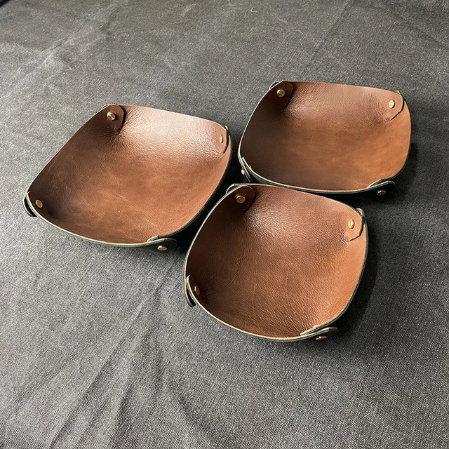 Leather sundries tray