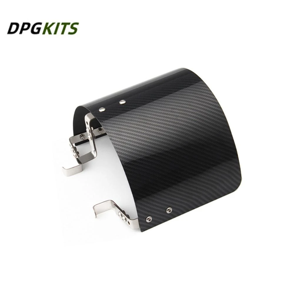 Universal Air Intake Filter Cover Heat Shield Stainless Steel Carbon