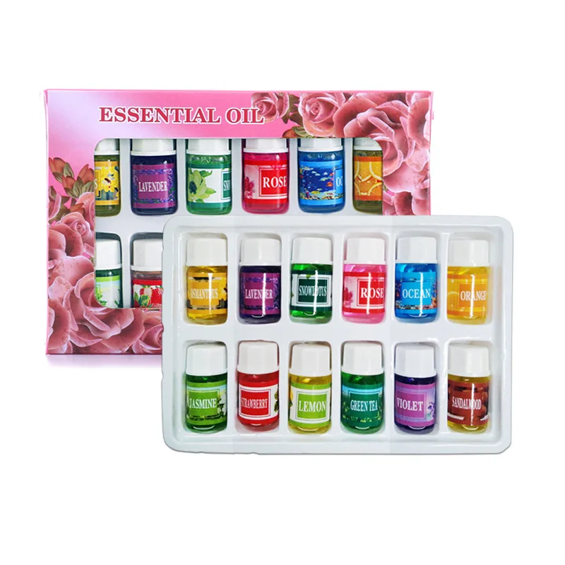 3ml * 12 aromaterapi suda çözünür uçucu yağlı nemlendirici hava temizleyici tütsü brülör cilt bakımı Spa güzellik Serum
