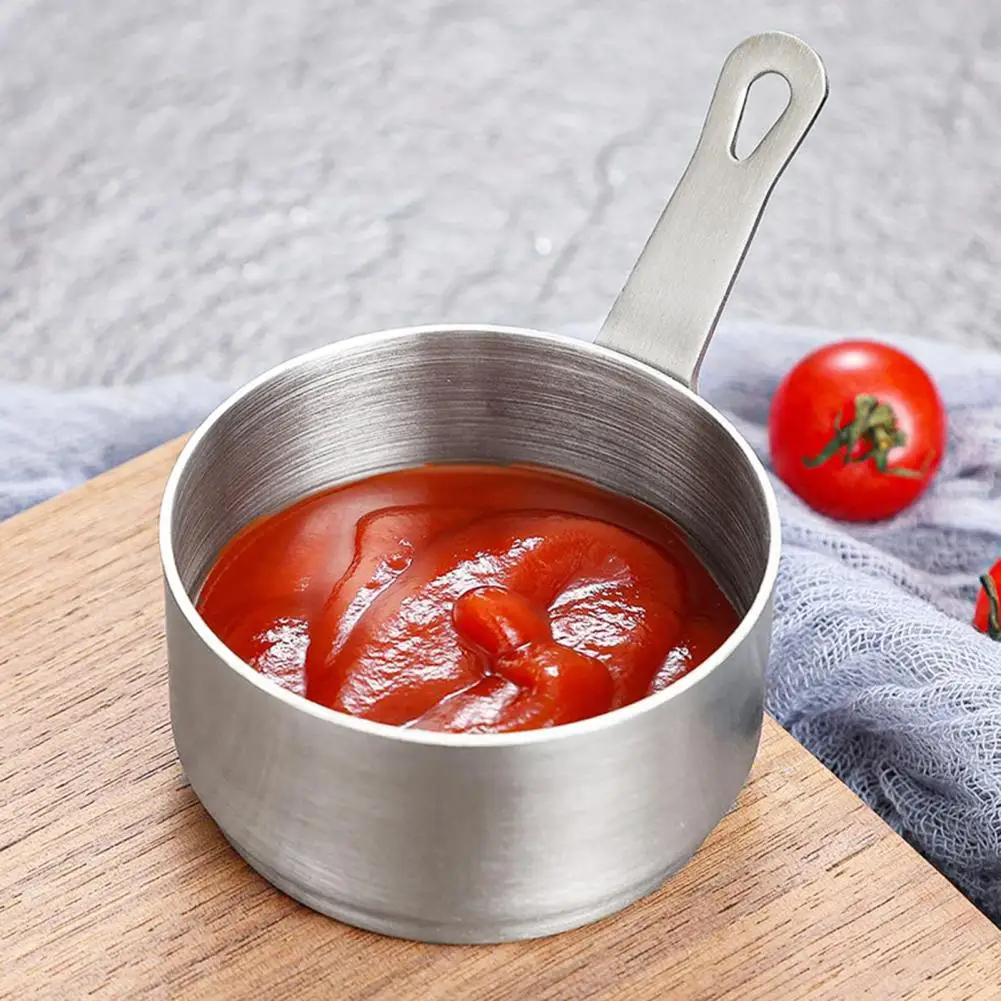 2PCS 304 Stainless Steel Mini Sauce Cup Dish Plates Sauce Container Tomato  Salad Dip Cup Barbecue Supplies - AliExpress